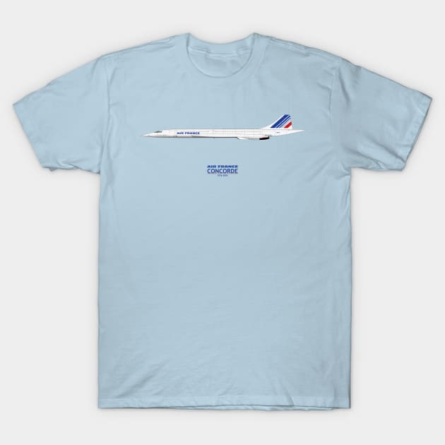 Air France Concorde T-Shirt by SteveHClark